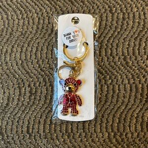 New Red and Gold Bear Keychain/Purse Charm
